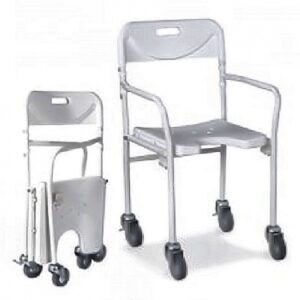 Sedia da doccia con ruote, pieghevole