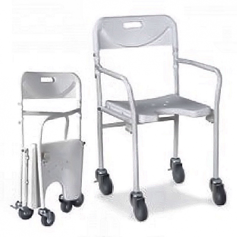 Sedia da doccia con ruote, pieghevole